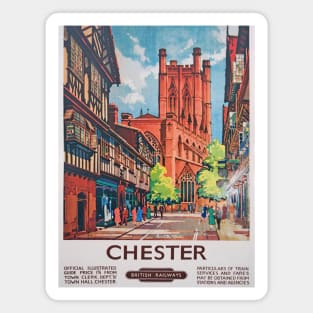 Vintage British Railways Chester Poster Magnet